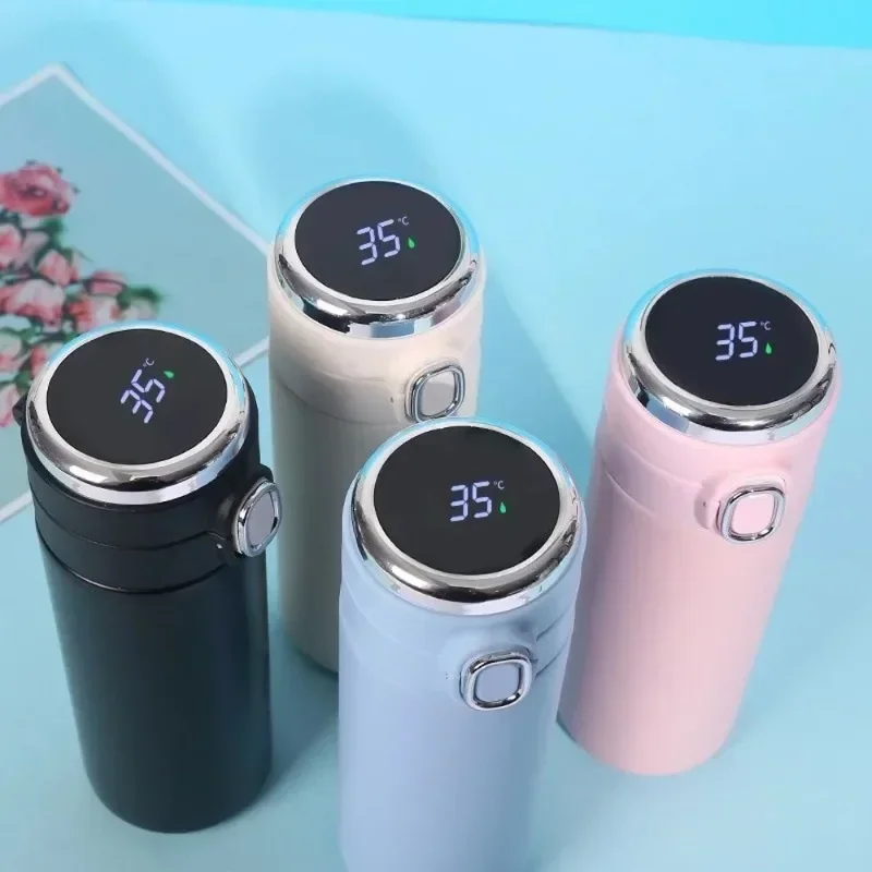 Smart Water Bottle Tracker - 400ML Smart Thermos Edelstahl Wasser Flasche