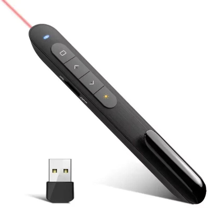Laser Pointer Presenter - Wireless Presenter Roter Laser-Seitendrehstift 2,4 G