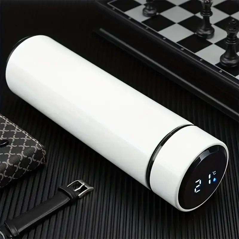 Smart Water Bottle Tracker - Intelligente Thermosbecher aus Edelstahl 316, LED-Temperaturanzeige,