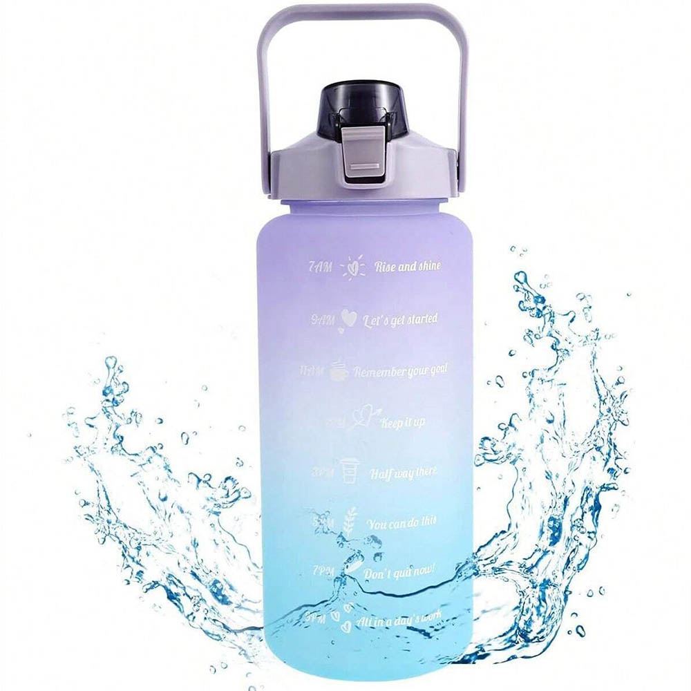 Smart Water Bottle Tracker - 2L Wasserflasche, motivierende Wasserflasche mit Zeit-