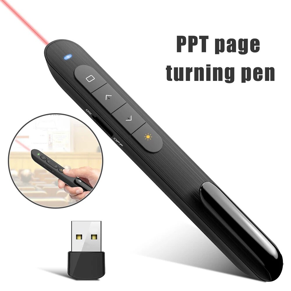Laser Pointer Presenter - Fernbedienung Multifunktionale Flip Pen Lade Laser