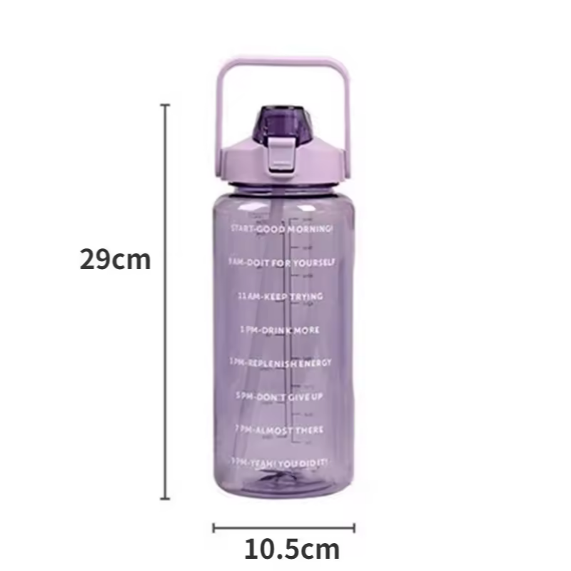 2-Liter-Stroh-Kunststoff-Wasse – Smart Water Bottle Tracker Bewertung und Preis