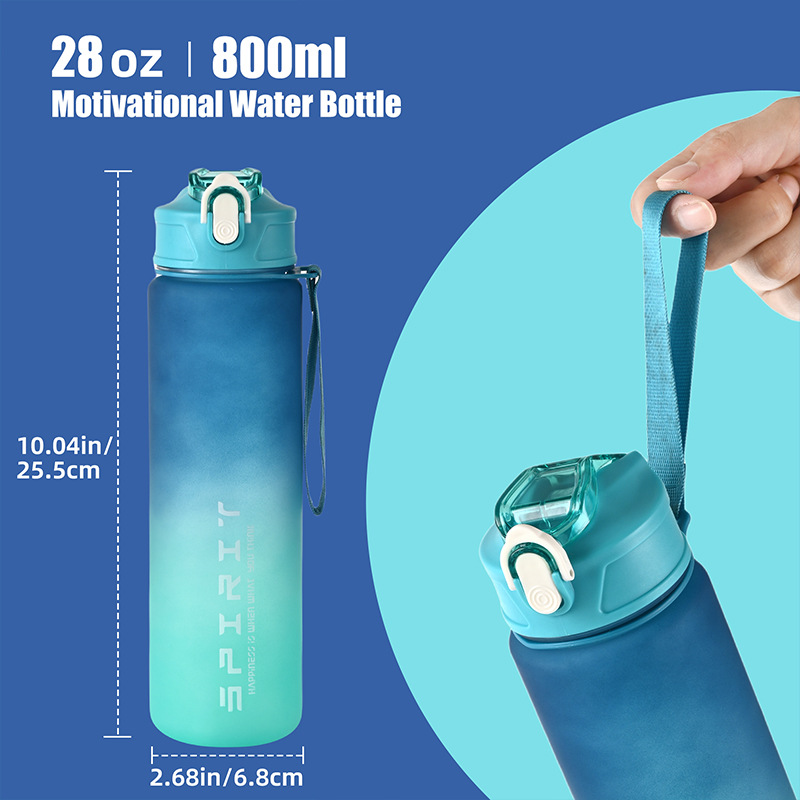 1PCS Heißer Verkauf 750ML Spor – Smart Water Bottle Tracker Bewertung und Preis