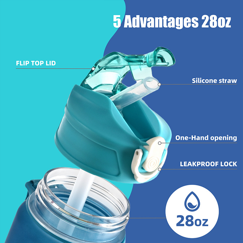 1PCS Heißer Verkauf 750ML Spor – Smart Water Bottle Tracker Bewertung und Preis